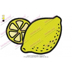 Lemon Fruit Embroidery Design
